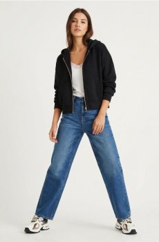 Худі на блискавці - чорний