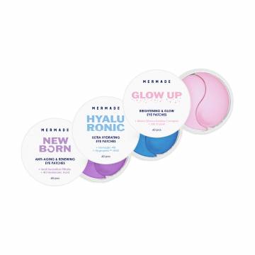 Набор гидрогелевых патчей для кожи вокруг глаз Mermade Hydrate & Glow (New Born, 60 шт + Hyaluronic, 60 шт + Glow Up, 60 шт) Набор гидрогелевых патчей для кожи вокруг глаз Mermade Hydrate & Glow (New Born, 60 шт + Hyaluronic, 60 шт + Glow Up, 60 шт)