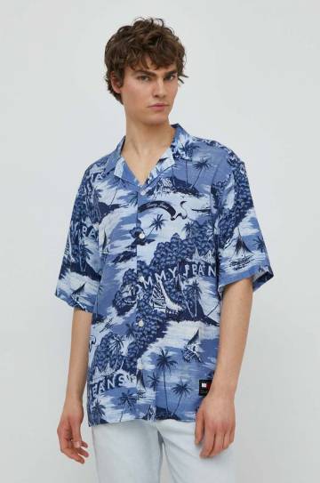 Рубашка с примесью льна Tommy Jeans relaxed DM0DM18950 Рубашка с примесью льна Tommy Jeans relaxed DM0DM18950
