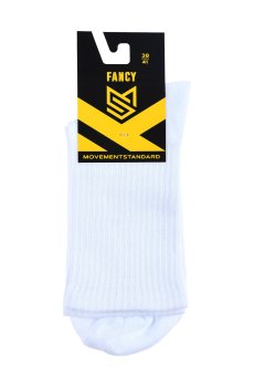 Носки унисекс MovementStandard Fancy M0301S спортивные, высокие, 00 белые, размер 38-41