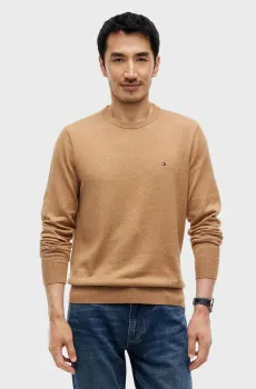 Мужской бежевый джемпер PIMA ORG CTN CASHMERE CREW NECK Бежевый M Tommy Hilfiger MW0MW28046