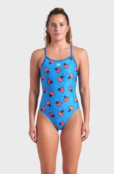 Женский голубой купальник с узором MUSHROOMS SWIMSU Голубой 40 Arena 009468-850