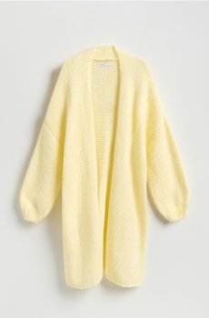Reserved - Подовжений кардиган - світло-жовтий - 860JE-10X