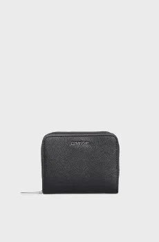 Женский черный кошелек CK MUST MD ZIP AROUND_CAVIAR Черный ONESIZE Calvin Klein K60K612831