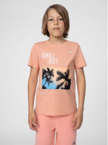 4F Футболка 4FJSS23TTSHM288 Рожевий Regular Fit 4F Футболка 4FJSS23TTSHM288 Рожевий Regular Fit