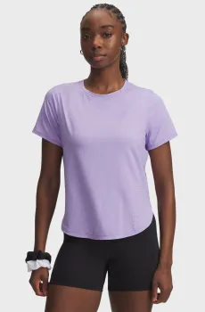 Женская сиреневая футболка UA Launch Elite Shortsleeve Фиолетовый XS Under Armour 1389564-538