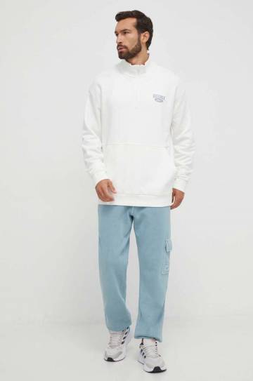Хлопковая кофта Reebok Classic цвет белый с аппликацией Хлопковая кофта Reebok Classic цвет белый с аппликацией