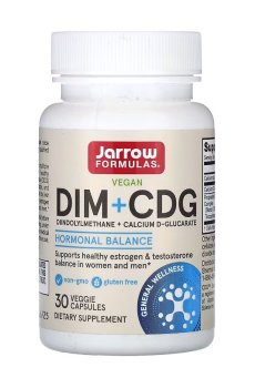 Улучшенная формула для детоксикации Jarrow Formulas DIM + CDG, 30 вегетарианских капсул