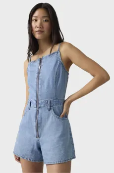 Женский голубой джинсовый комбинезон Голубой L Levi’s® 005NW;0001
