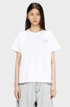 Женская белая футболка T-NORMY-S7 Белый S Diesel A21357 0PLAT