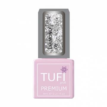 Гель-лак для ногтей Tufi profi Premium Diamond 08 Серебряный авангардизм, 8 мл Гель-лак для ногтей Tufi profi Premium Diamond 08 Серебряный авангардизм, 8 мл