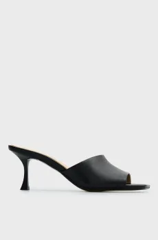 Женские черные кожаные мюли Nivia Черный 36 PRPY PRSDS26218W