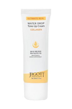 Увлажняющий крем для лица Jigott Ultimate Real Collagen Water Drop Tone Up Cream с коллагеном, 50 мл