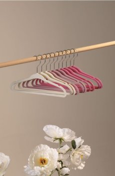 Вішалки, 10 шт. - пастельний рожевий