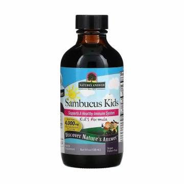 Черная бузина для детей Natures Answer Sambucus Kids Formula в жидкости, 4000 мг, 120 мл Черная бузина для детей Natures Answer Sambucus Kids Formula в жидкости, 4000 мг, 120 мл