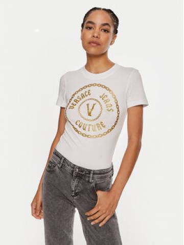 Versace Jeans Couture Футболка 77HAHT02 CJ03T Білий Slim Fit Versace Jeans Couture Футболка 77HAHT02 CJ03T Білий Slim Fit