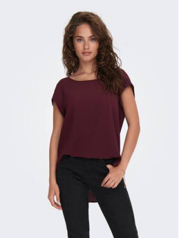 ONLY Блузка 15142784 Бордовий Regular Fit ONLY Блузка 15142784 Бордовий Regular Fit