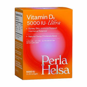 Витамин Д3 Perla Helsa Vitamin D3 Ultra 5000 МЕ, 60 капсул