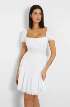 Женское белое платье Белый S Guess W4GK50.WG590;G011