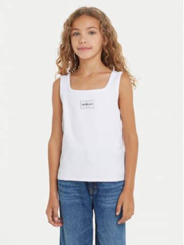 Calvin Klein Jeans Топ Badge IG0IG02440 Білий Regular Fit Calvin Klein Jeans Топ Badge IG0IG02440 Білий Regular Fit