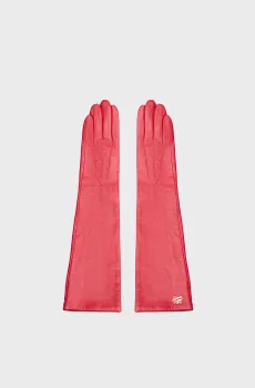 Женские красные кожаные перчатки K AUTOGRAPH LONG EVE GLOVES Красный S Karl Lagerfeld A1W33102