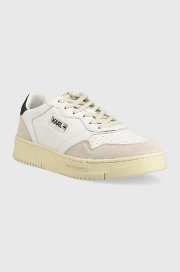 Кожаные кроссовки Karl Lagerfeld KREW KL цвет белый KL53020 Кожаные кроссовки Karl Lagerfeld KREW KL цвет белый KL53020