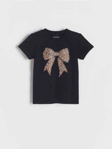 Reserved - GIRLS` T-SHIRT - чорний - 950EK-99X Reserved - GIRLS` T-SHIRT - чорний - 950EK-99X