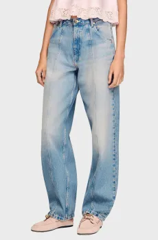 Женские голубые джинсы Голубой 36 Sandro SFPJE00818_Blue Jean