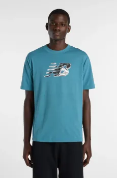 Мужская голубая футболка Future Tech Синий L New Balance MT6151O4AAZ