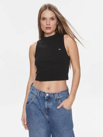 Tommy Jeans Топ DW0DW17533 Чорний Regular Fit Tommy Jeans Топ DW0DW17533 Чорний Regular Fit