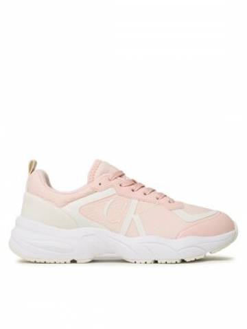 Calvin Klein Jeans Снікерcи Retro Tennis Over Mesh Wn YW0YW00946 Рожевий Calvin Klein Jeans Снікерcи Retro Tennis Over Mesh Wn YW0YW00946 Рожевий