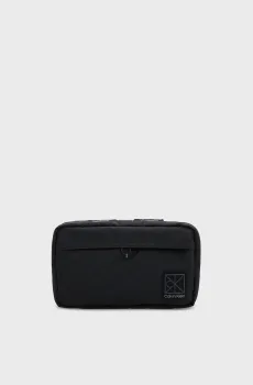 Мужской черный несессер с узором EMBLEM AOP Черный ONESIZE Calvin Klein LV04D1208G