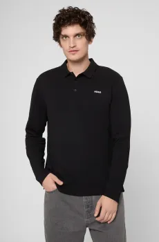 Мужское черное поло Черный L HUGO 50547358;001