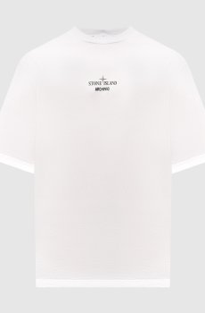 Белая футболка с принтом