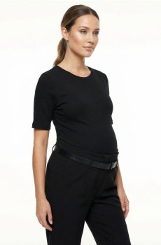 Бавовняна блузка - чорний