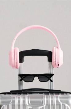 Бездротові накладні навушники - рожевий