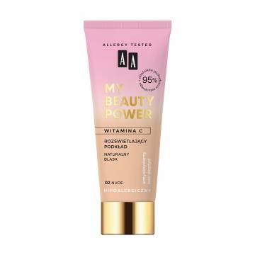 Тональная основа для лица AA My Beauty Power Illuminating Foundation 02 Nude, 30 мл Тональная основа для лица AA My Beauty Power Illuminating Foundation 02 Nude, 30 мл