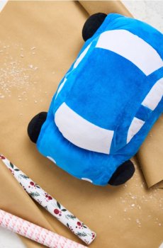 Плюшева іграшка у формі автомобіля - синій