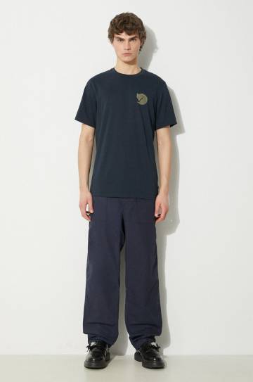 Футболка Fjallraven Walk With Nature T-shirt M мужская цвет синий узорная F12600216.555 Футболка Fjallraven Walk With Nature T-shirt M мужская цвет синий узорная F12600216.555