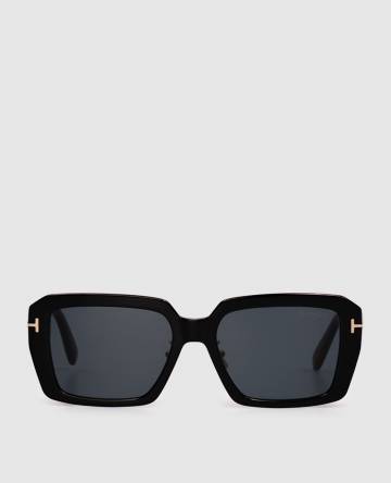 Черные очки с гравировкой логотипа