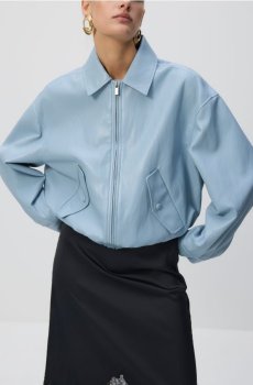 Reserved - Куртка бомбер - світло-блакитний - 449IA-50X