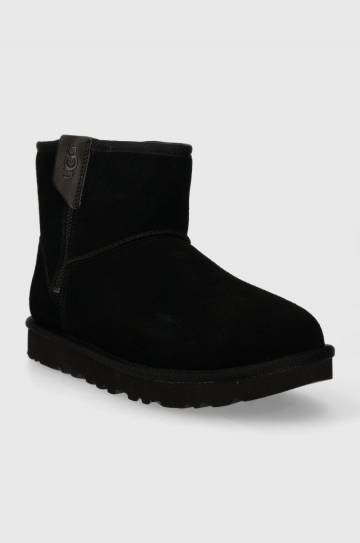 Замшевые сапоги UGG Classic Mini Bailey Zip цвет чёрный 1151230 Замшевые сапоги UGG Classic Mini Bailey Zip цвет чёрный 1151230