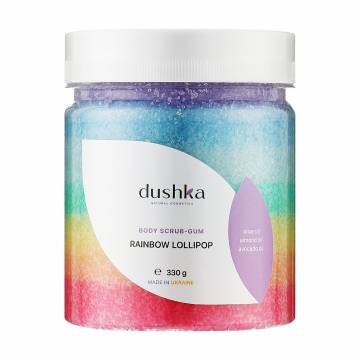 Скраб-жвачка для тела Dushka Rainbow Lollipop Body Scrub-Gum, 330 г Скраб-жвачка для тела Dushka Rainbow Lollipop Body Scrub-Gum, 330 г