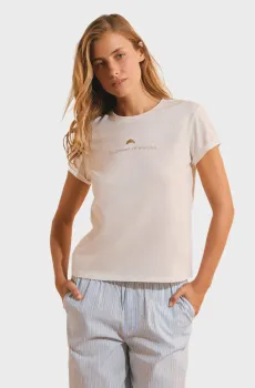 Женская белая футболка BENNIE Белый S Etam 6560123