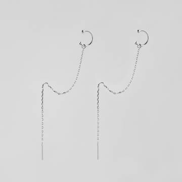 Серебряные серьги Minimal ВС-166р/20330 Серебряные серьги Minimal ВС-166р/20330
