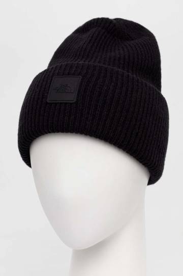 Шерстяная шапка The North Face цвет чёрный из толстого трикотажа шерсть Шерстяная шапка The North Face цвет чёрный из толстого трикотажа шерсть