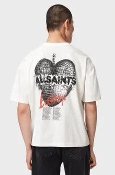Мужская белая футболка REFLECT Белый S AllSaints M012PF