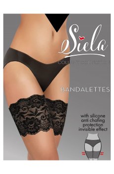 Бандалетки женские Siela кружевные, Nero, размер XL
