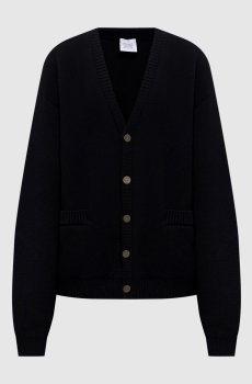Черный кардиган из шерсти мериноса