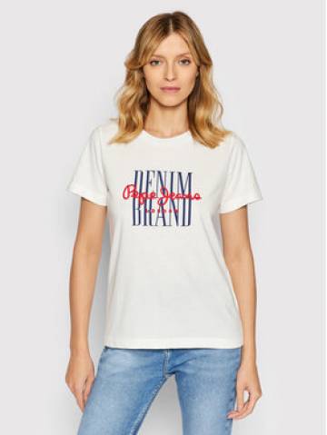 Pepe Jeans Футболка Camille PL505147 Білий Regular Fit Pepe Jeans Футболка Camille PL505147 Білий Regular Fit